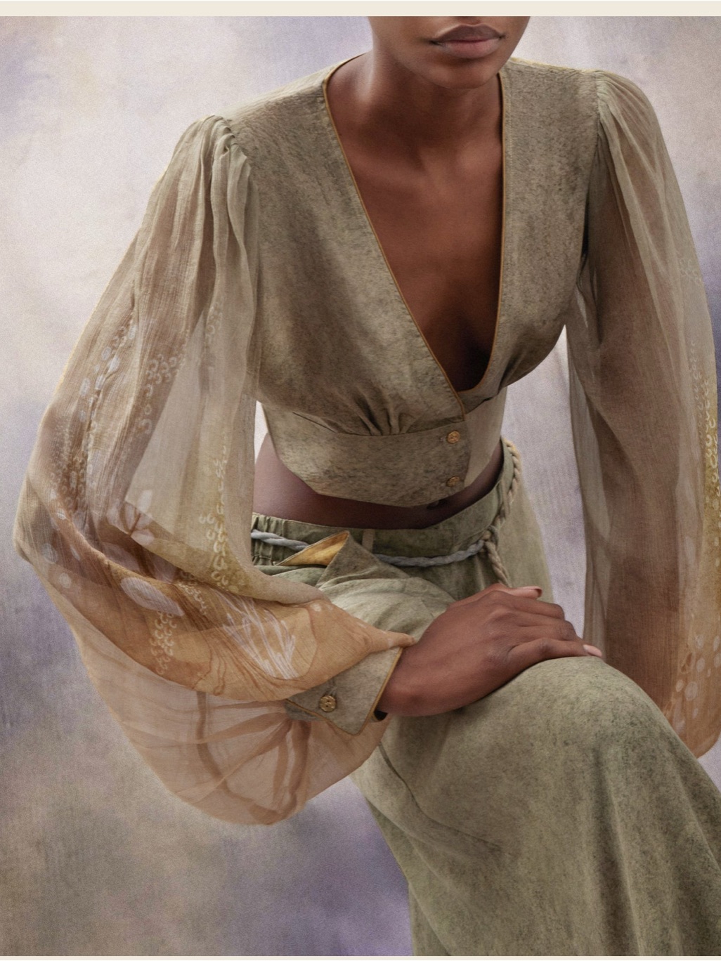 The White Raven Ayla Top In Seaweed